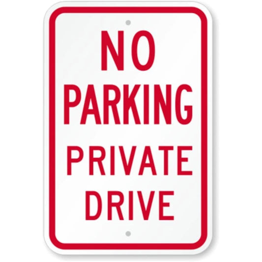Private Driveway Aluminum Sign — product artwork