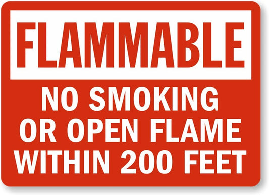 Flammable Safety Business Aluminum Sign — product artwork