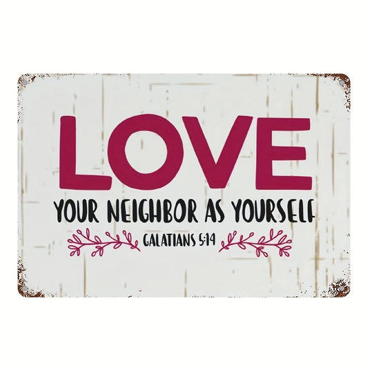 Vintage Bible Verse Christian Religious Wall Aluminum Sign — product artwork