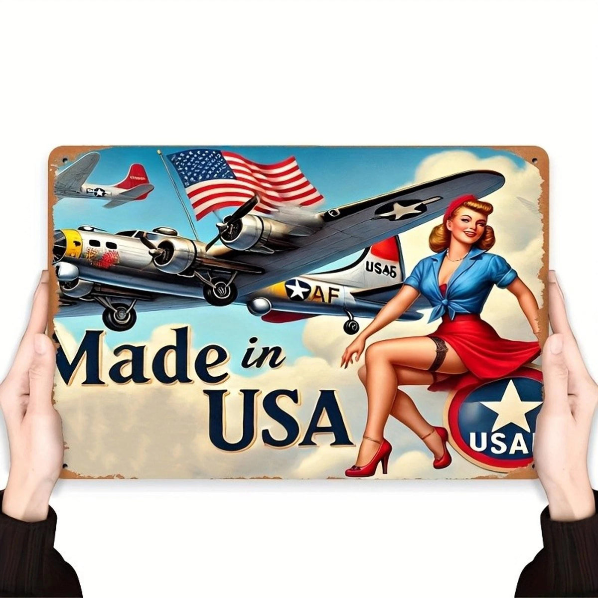 B17 Retro USA Funny Kitchen Restaurant Aluminum Sign — product artwork