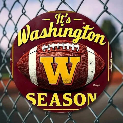 Washington Commanders Redskins Funny Round Aluminum Sign — product artwork
