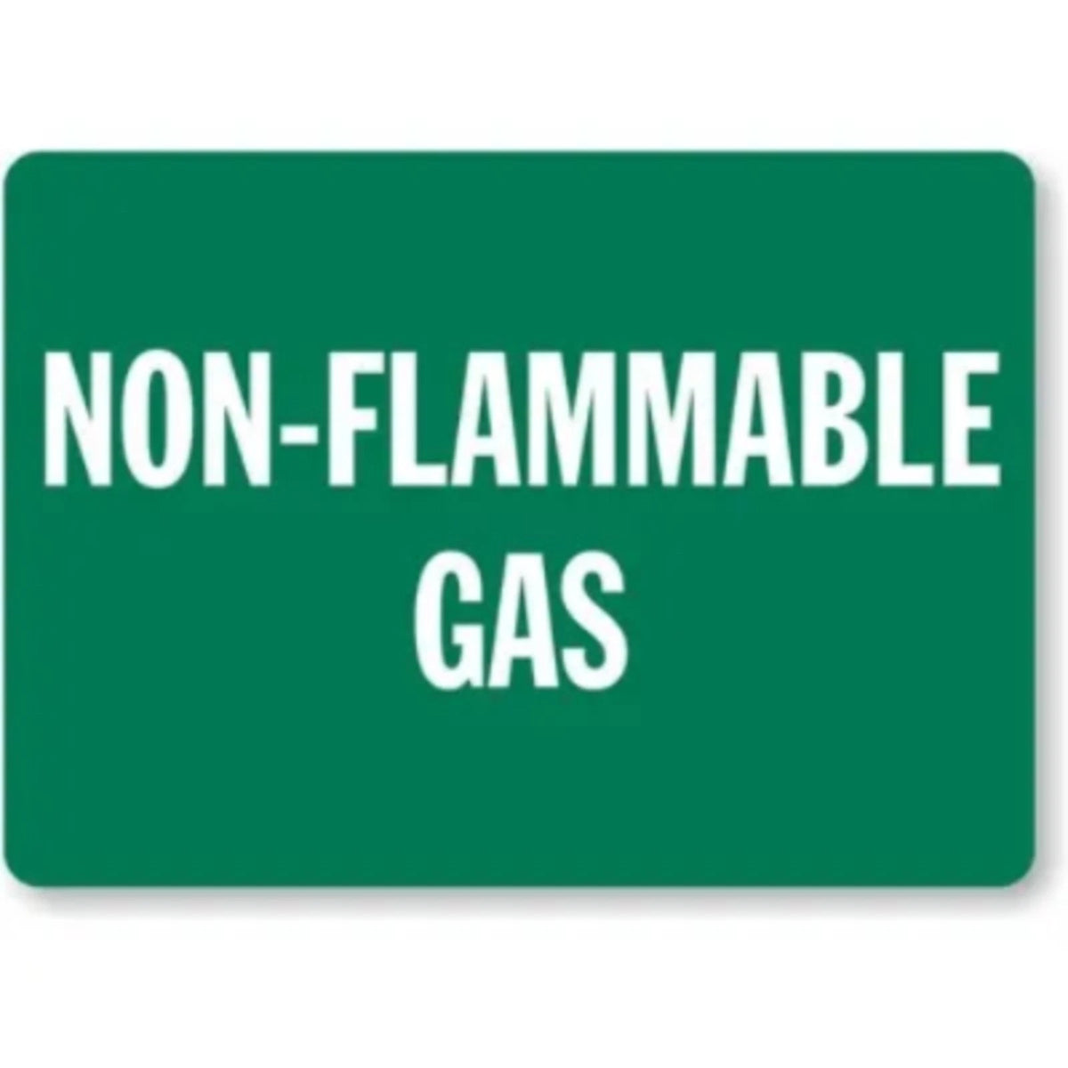 Non Flammable Cylinder Gas Aluminum Sign — product artwork