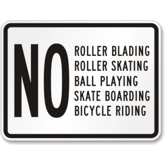 No Rules Aluminum Sign — product artwork