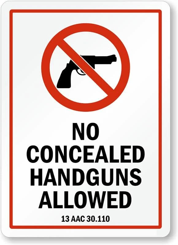 Firearms Prohibited Safety Aluminum Sign — product artwork