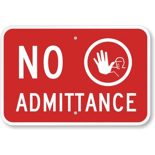 No Admittance Personnel Aluminum Sign — product artwork