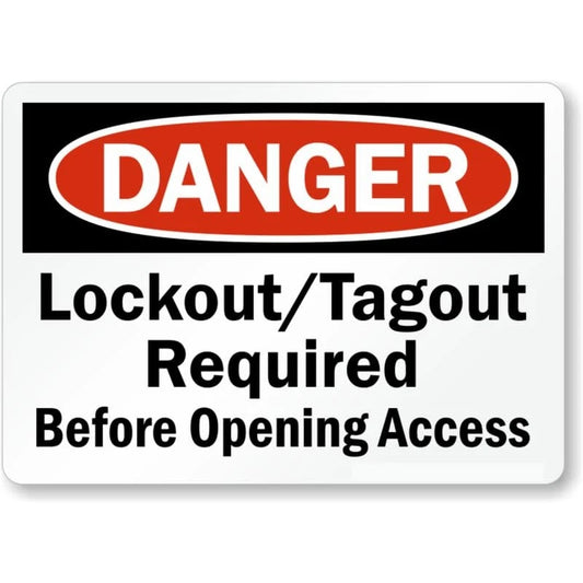 Lock Valves Caution Aluminum Sign — product artwork
