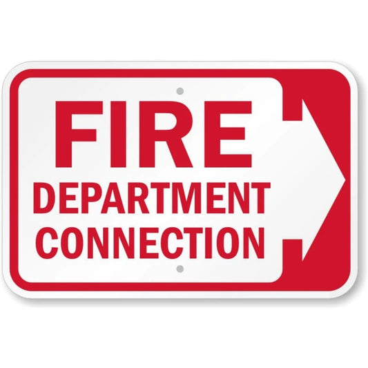 Fdc with Right Arrow Aluminum Sign — product artwork