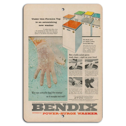 Vintage Bendix Retro Industrial Aluminum Sign — product artwork