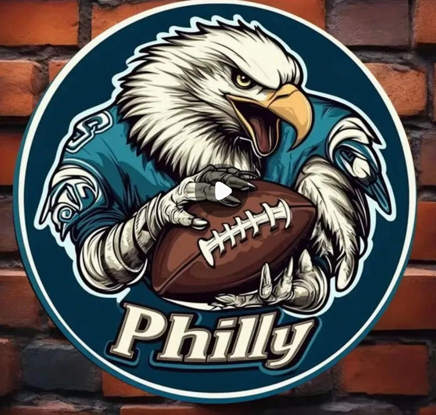 Philadelphia Eagles Philly V3 Funny Round Aluminum Sign — product artwork