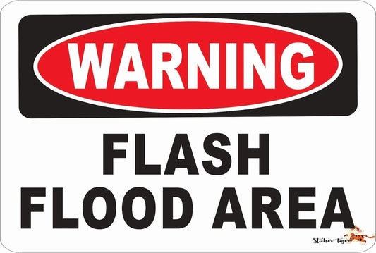 Flash Flood Funny Rust Resistant Novelty Street Aluminum Sign — product artwork