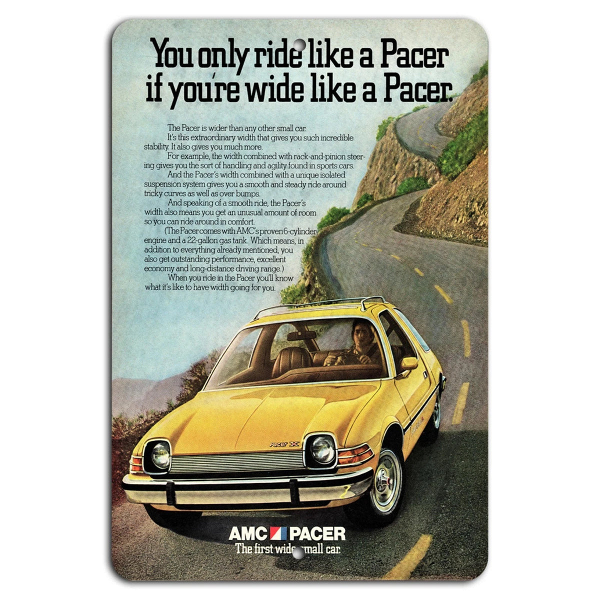 AMC Pacer Vintage Garage Retro Industrial Aluminum Sign — product artwork