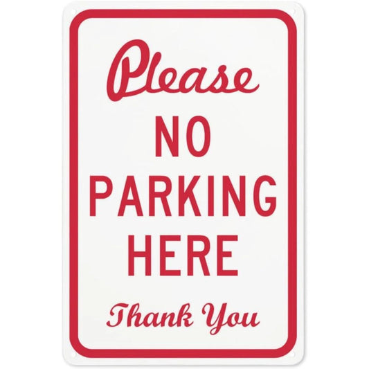 No Parking Heavy Duty Reflective Aluminum Sign — product artwork