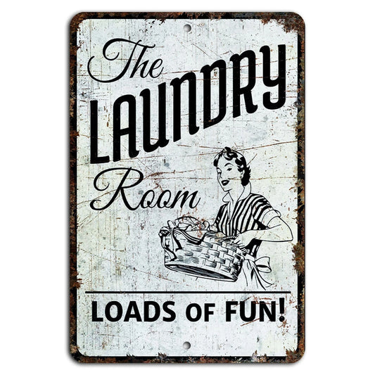 Vintage Laundry Rustic Aluminum Sign — product artwork