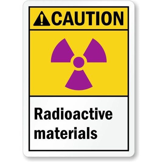 Radioactive Materials Ansi Caution Aluminum Sign — product artwork