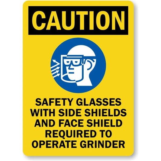Glasses with Side Shields Aluminum Sign — product artwork