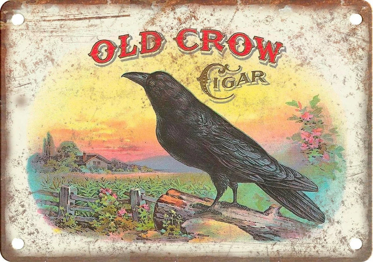 Old Crow Cigar Vintage Style Aluminum Sign — product artwork