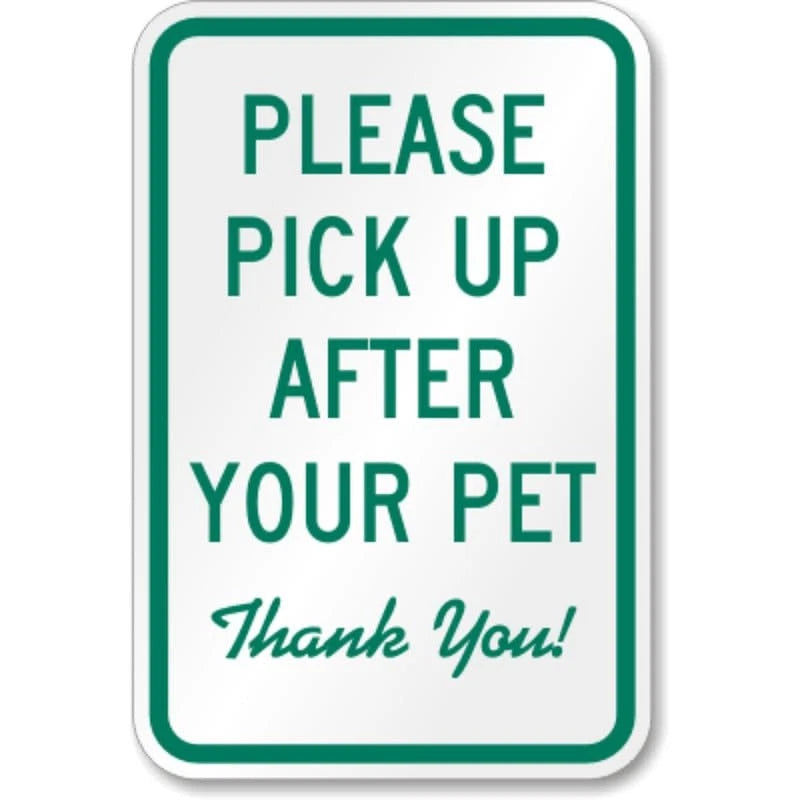 Thank You Pet Aluminum Sign — product artwork