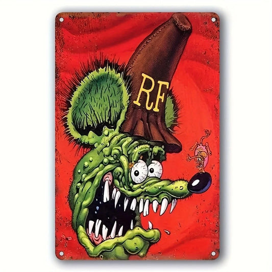 Cartoon Vintage Funny Waterproof Wall Art Aluminum Sign — product artwork