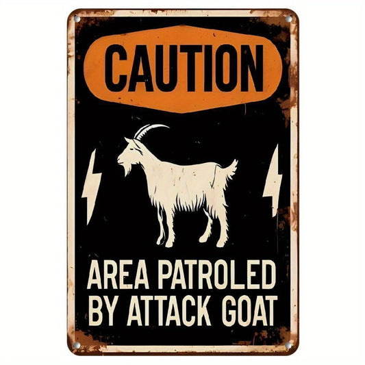 Goat Patrol Funny Room Bar Aluminum Sign — product artwork