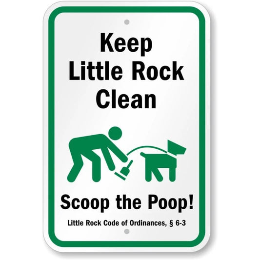 Dog Poop Arkansas Yard Lawn Aluminum Sign — product artwork