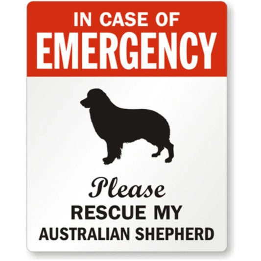 Australian Shepherd Aluminum Sign — product artwork