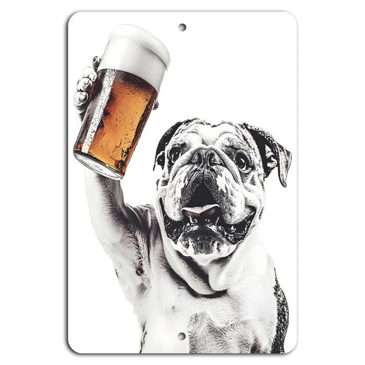 Bulldog Vintage Bar Aluminum Sign — product artwork