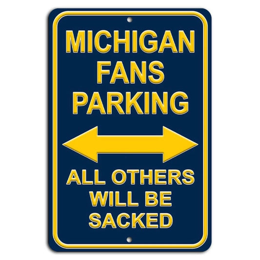 Michigan Fans Funny Retro Tailgate Aluminum Sign — product artwork