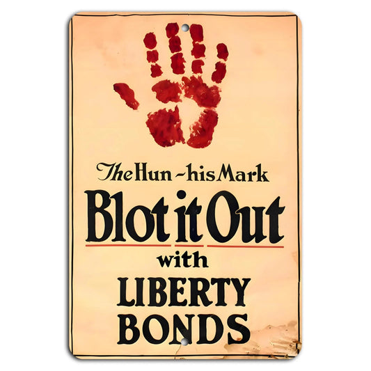 Liberty Bonds Vintage Patriotic Aluminum Sign — product artwork