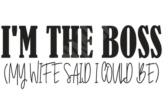I'm the Boss My Wife Said I Could Be Funny Aluminum Sign — product artwork