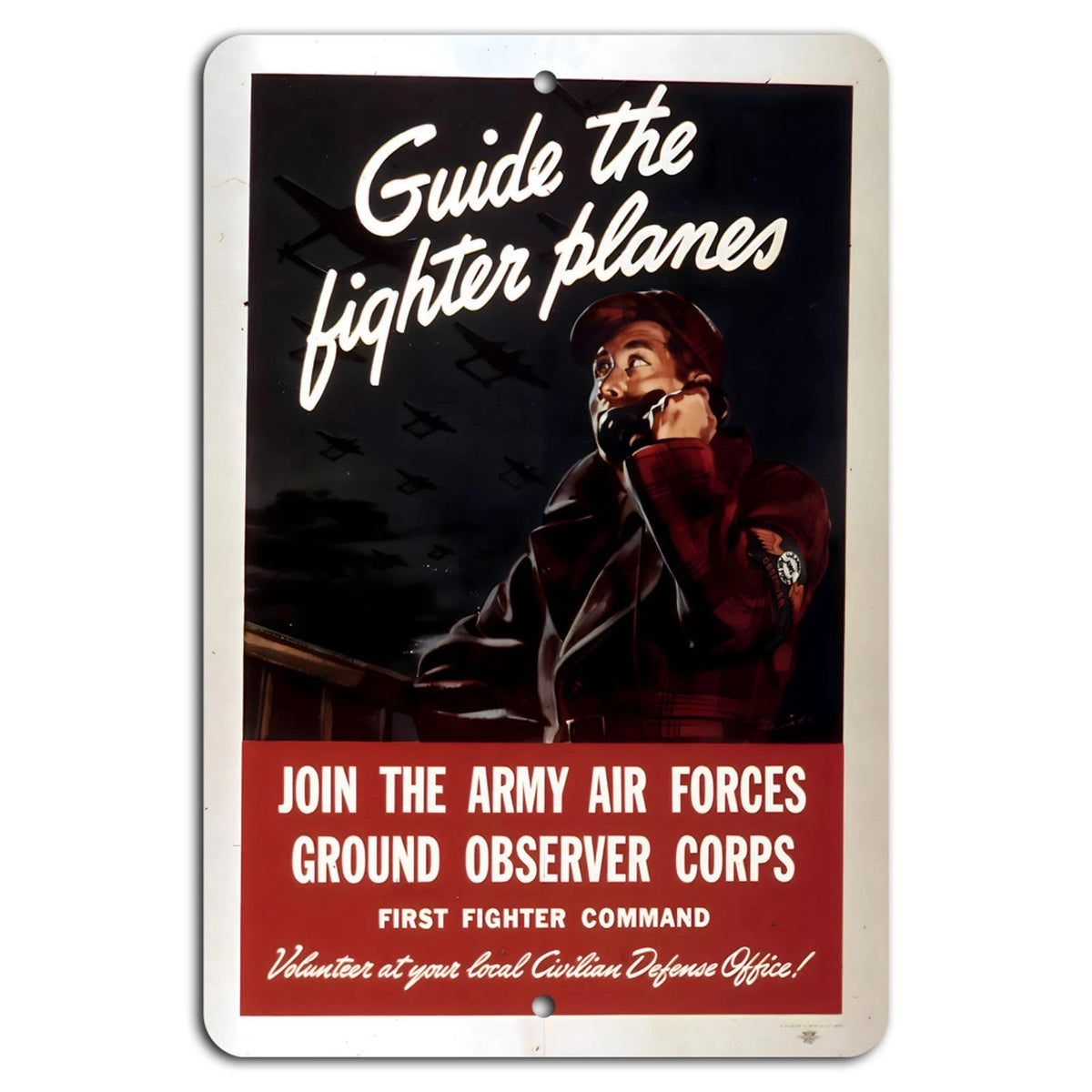 Army Air Forces Vintage Military Aluminum Sign — product artwork