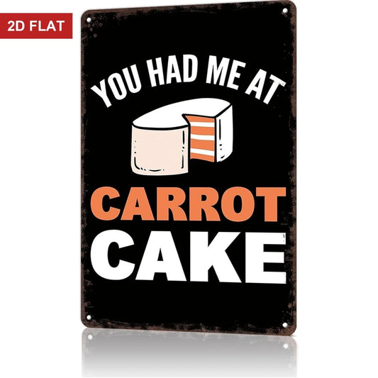 Carrot Cake Funny Kitchen Aluminum Sign — product artwork