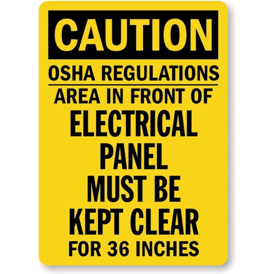 Osha Regulations Area Caution Aluminum Sign — product artwork