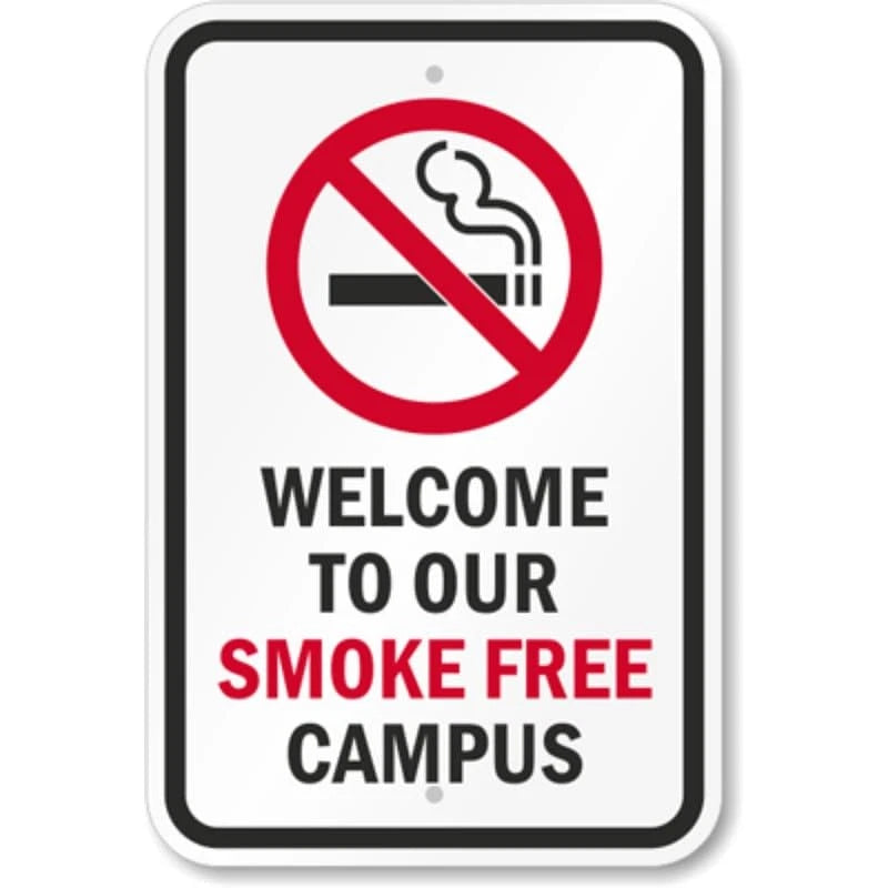 Smoke Free Campus Aluminum Sign — product artwork