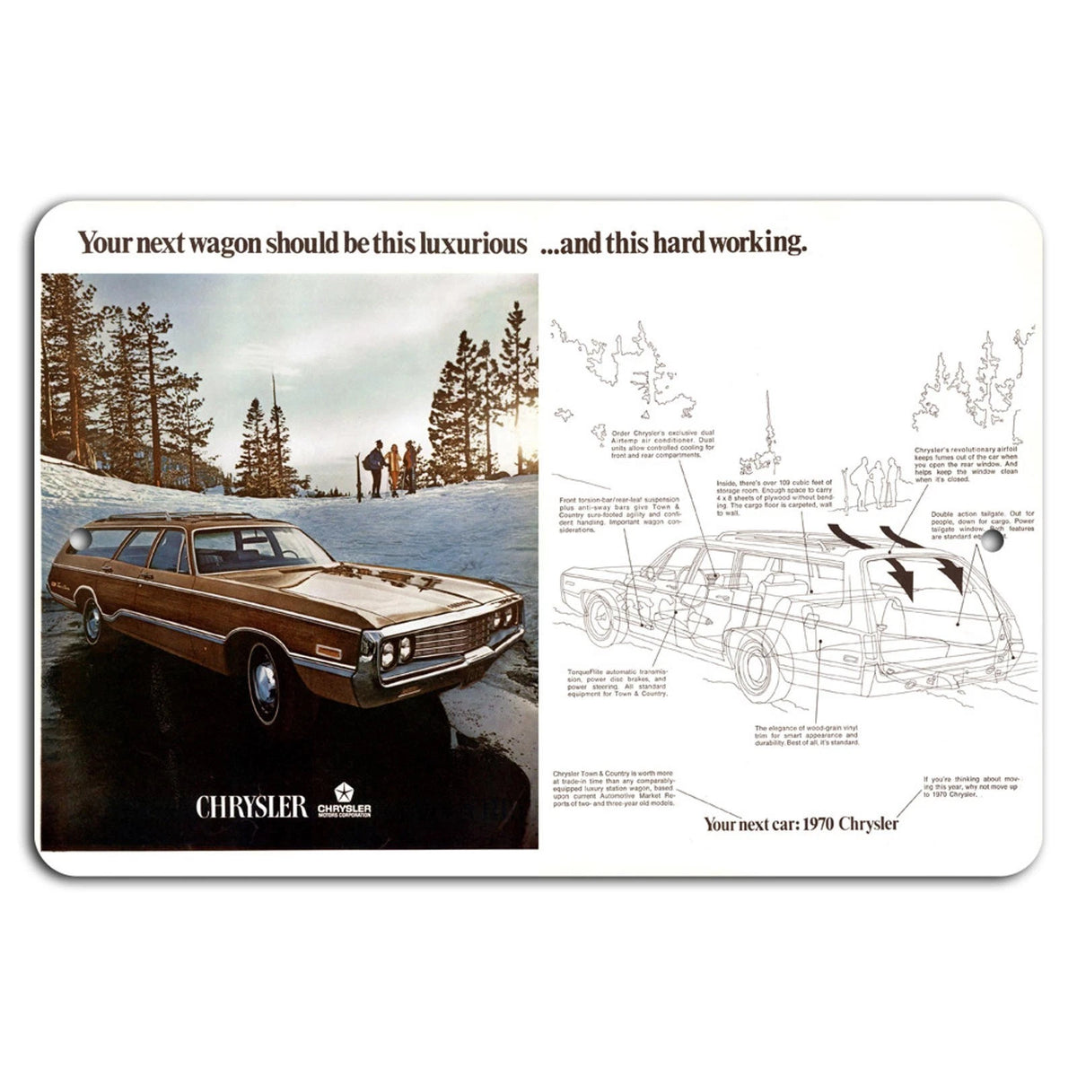 Chrysler Wagon Vintage Garage Aluminum Sign — product artwork