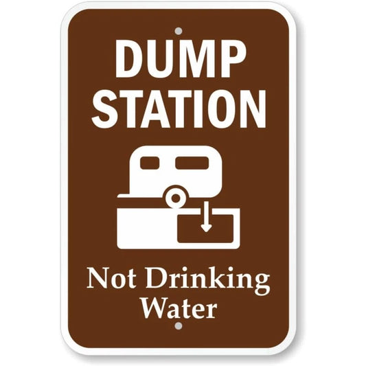 Dump Station Not Drinking Water Campground Aluminum Sign — product artwork