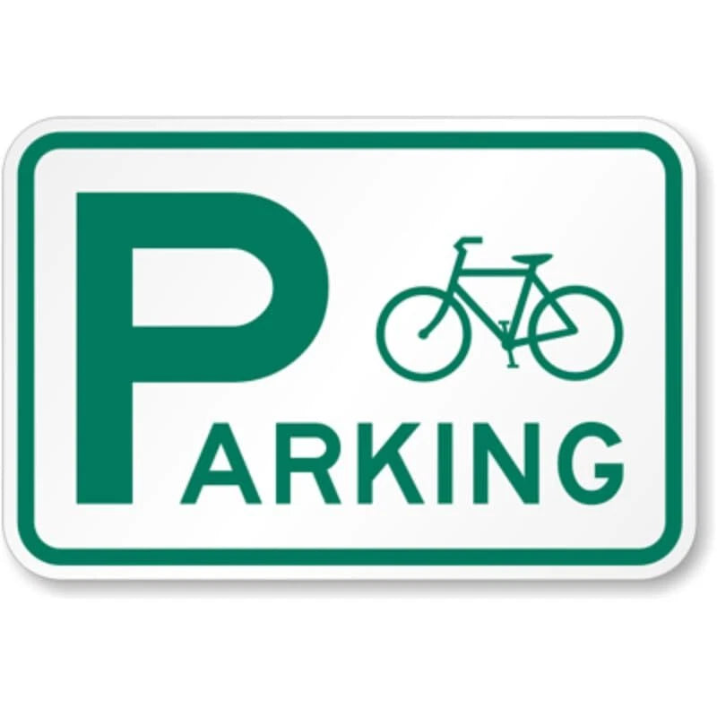 Bike Parking Aluminum Sign — product artwork