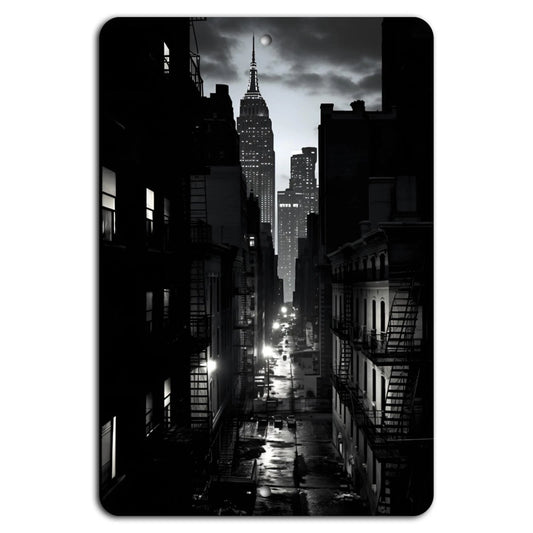 Cityscape Vertical Urban Aluminum Sign — product artwork