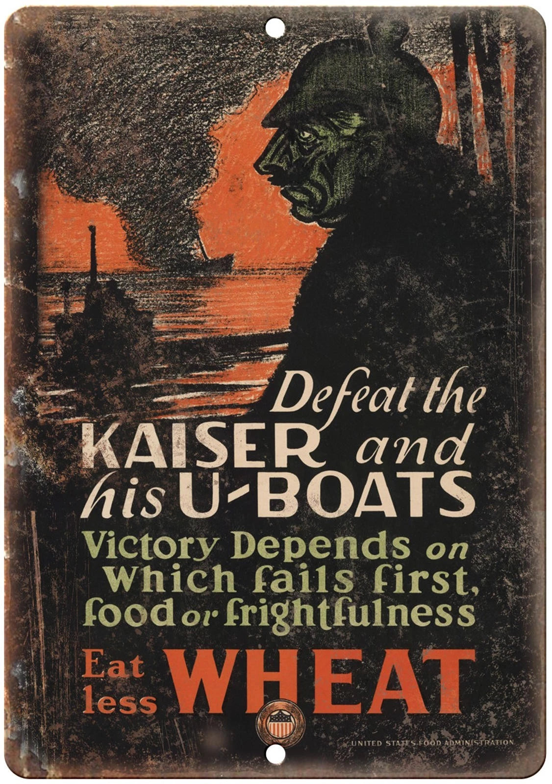 U-Boats Victory Depends on Food Eat Less Sign — product artwork