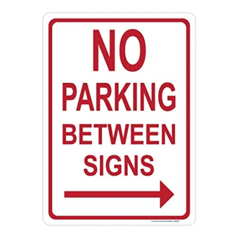 No Parking Laminated Wall Aluminum Sign — product artwork