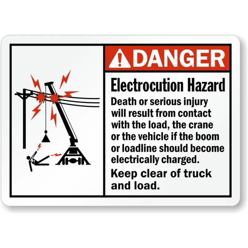 Electrocution Hazard Ansi Danger Aluminum Sign — product artwork
