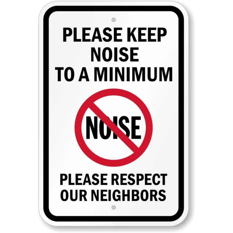 Please Keep Noise to a Minimum Aluminum Sign — product artwork