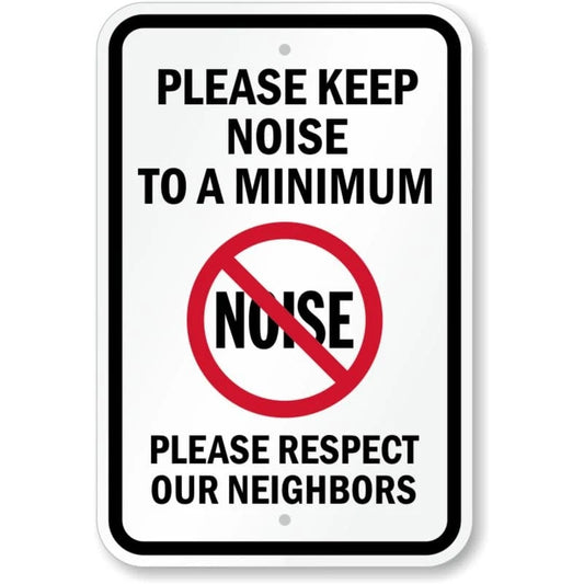 Please Keep Noise to a Minimum Aluminum Sign — product artwork