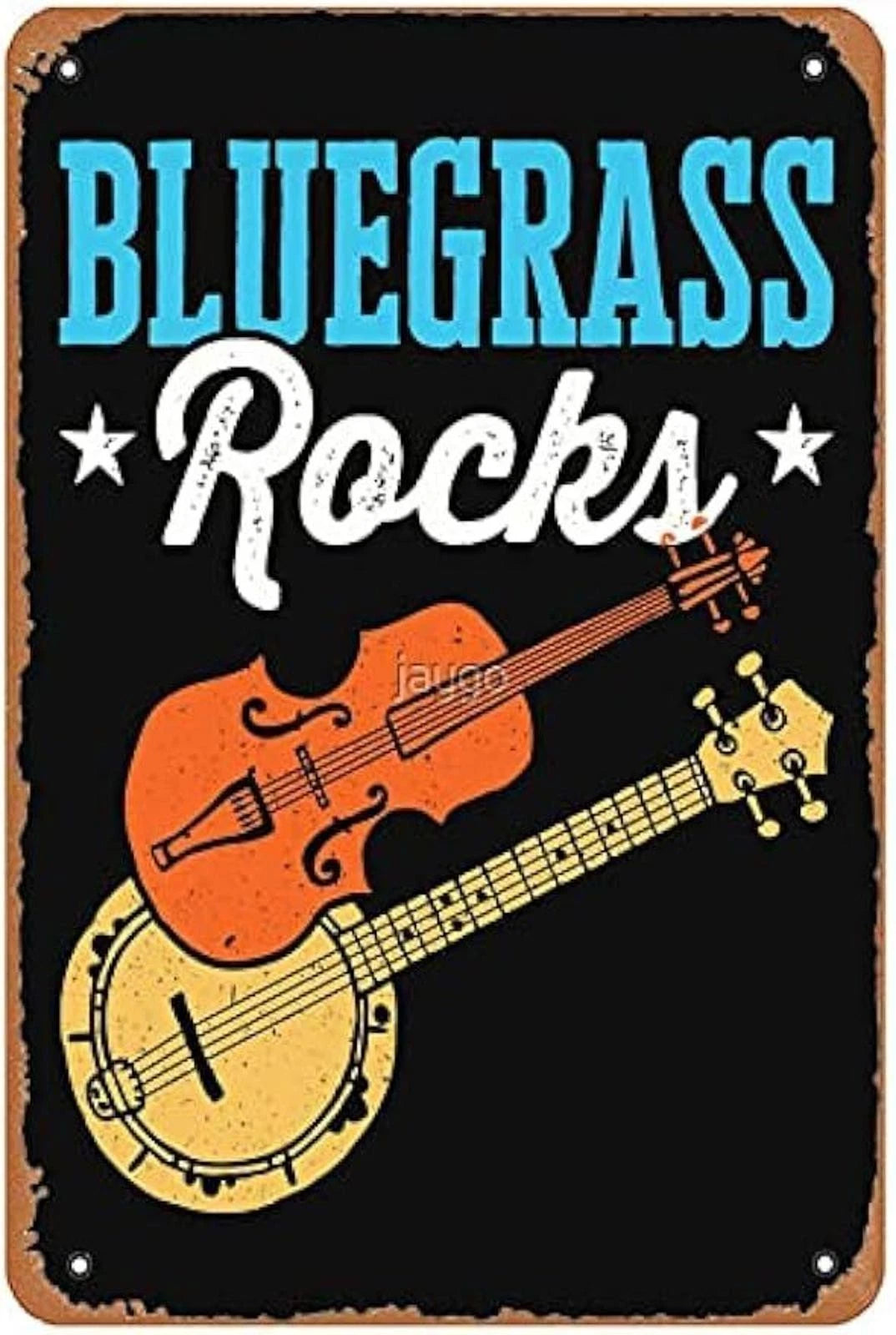 Vintage Music Bluegrass Country Musician Funny Aluminum Sign — product artwork