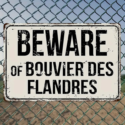 Beware of Bouvier Des Flandres Dog Lover Fence Yard Wall Aluminum Sign — product artwork