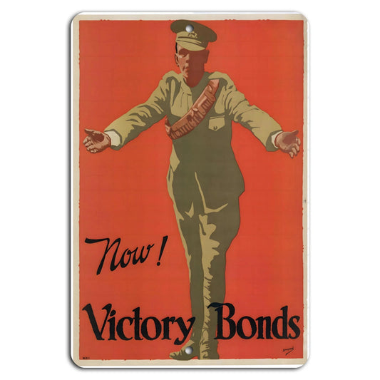 Victory Bonds Vintage Patriotic Aluminum Sign — product artwork