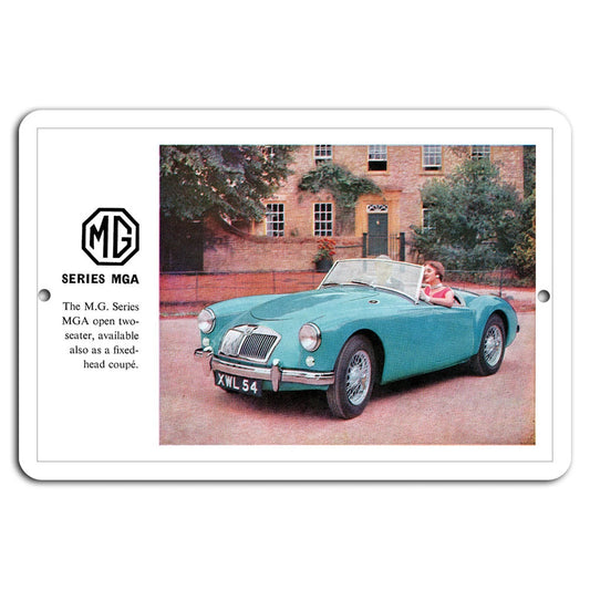MG Series Vintage Rustic Automotive Art Aluminum Sign — product artwork