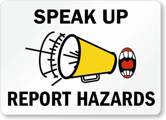 Injuries Report Business Safety Aluminum Sign — product artwork