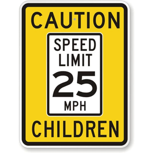 Speed Limit Road Warning Aluminum Sign — product artwork