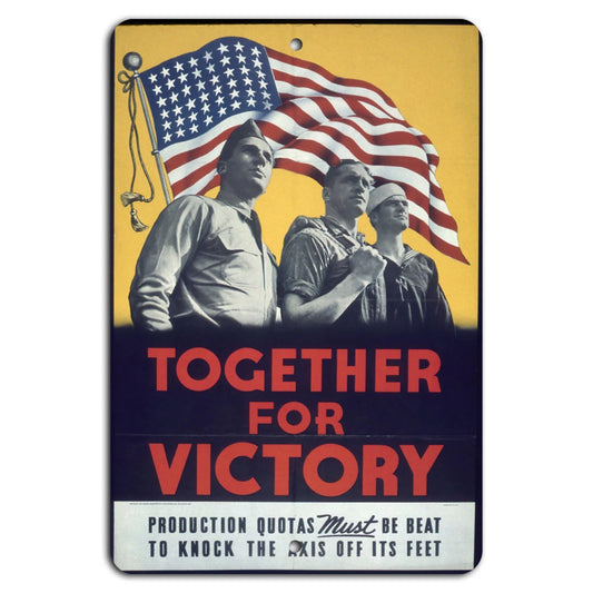 Victory Production Vintage Industrial Aluminum Sign — product artwork
