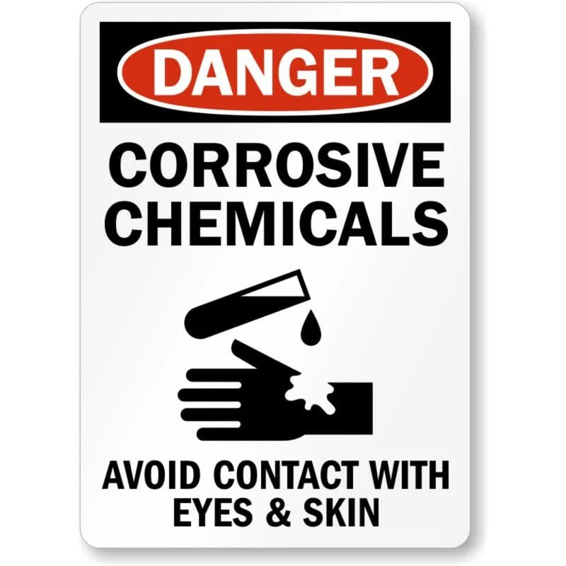 Avoid Skin Contact Danger Aluminum Sign — product artwork